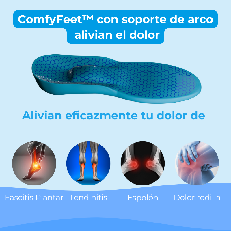 Plantillas ComfyFeet™️ - Disfruta de días sin dolor, sin tratamientos caros ni visitas al médico...